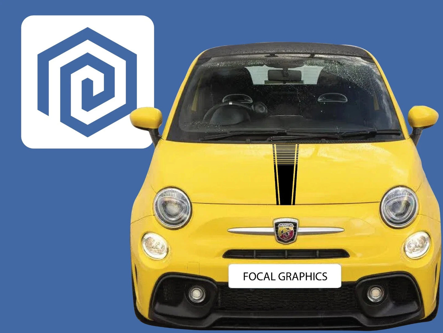 Fiat 500 Abarth 595 695 Bonnet Decal Sticker Stripe EsseEsse Competizione T-Jet