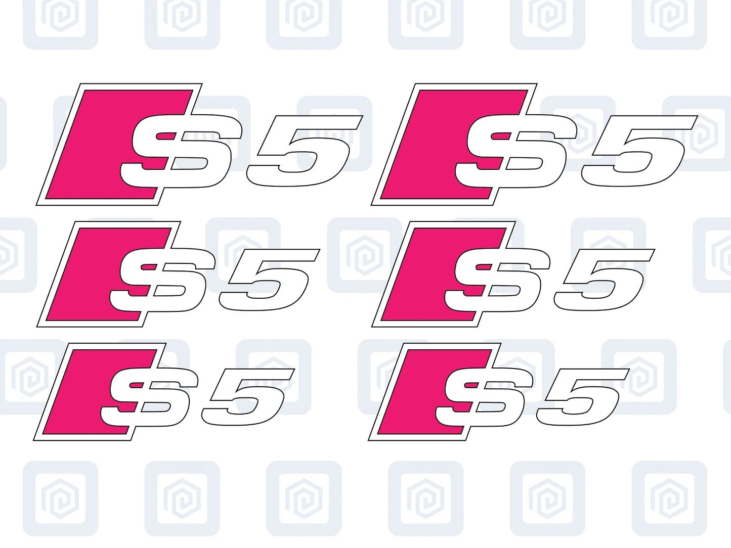 Audi S5 Brake Caliper Decals 2 Colour Fits A5 S5 RS5 5 High Temp Sticker Logos