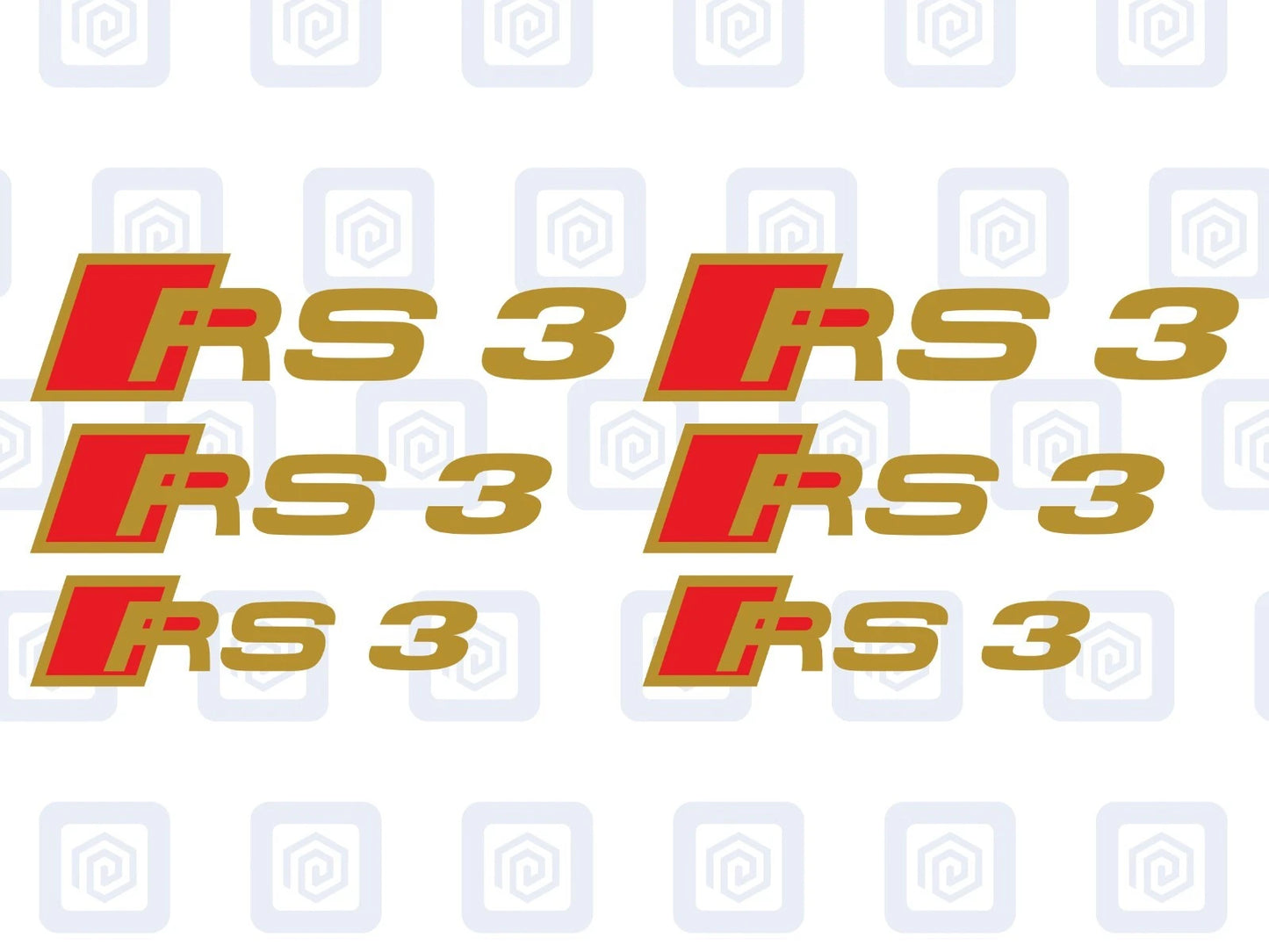 Audi RS3 Style Brake Caliper Decals A3 Hatch Sportback Sticker Logos (set of 6)