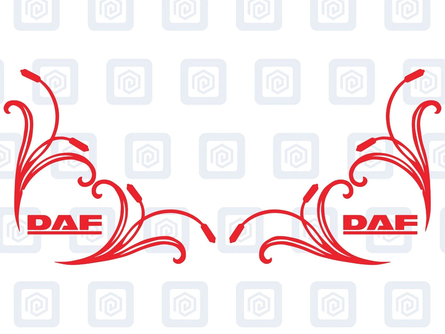 DAF Window Body Vinyl Decals For Truck Lorry XF XG XD XB CF LF Cab Pair x2