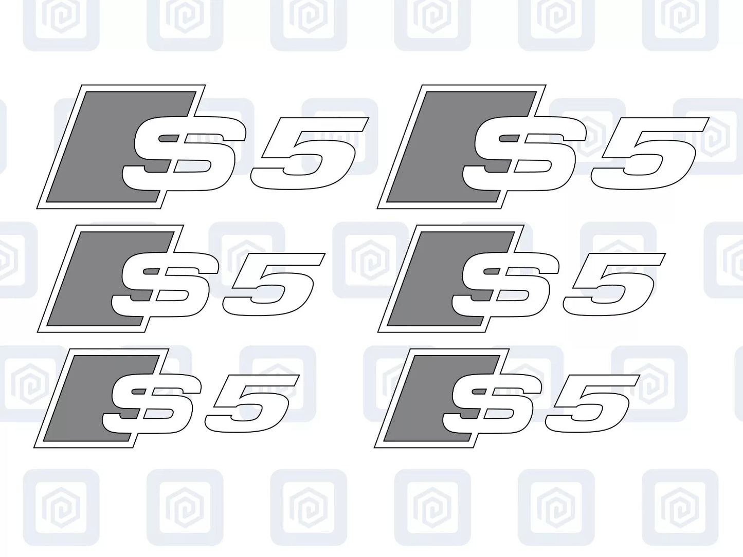 Audi S5 Brake Caliper Decals 2 Colour Fits A5 S5 RS5 5 High Temp Sticker Logos