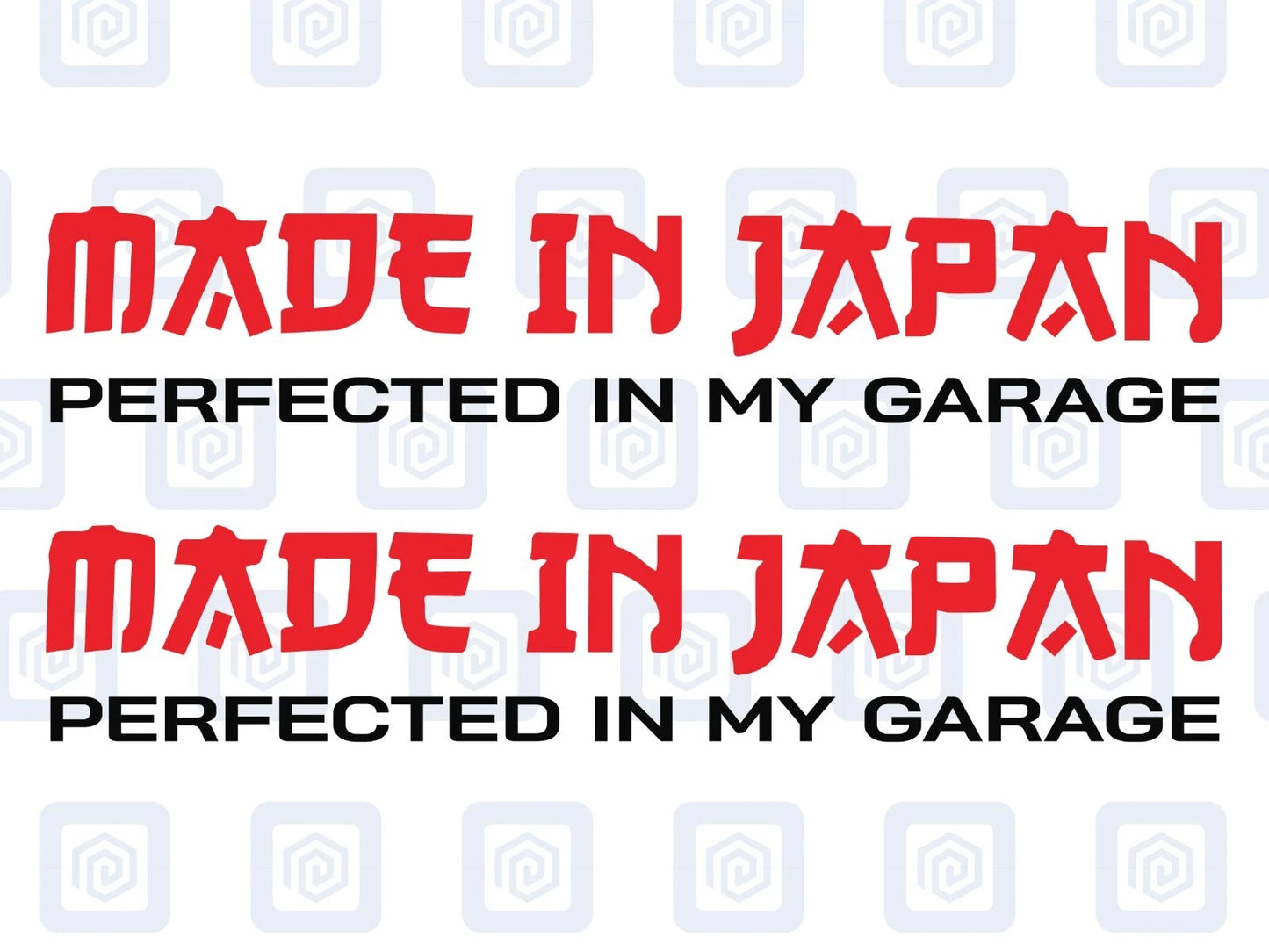 Made In Japan Garage JDM Sticker Decal 2 Colour Honda Mazda Toyota Nissan Suzuki
