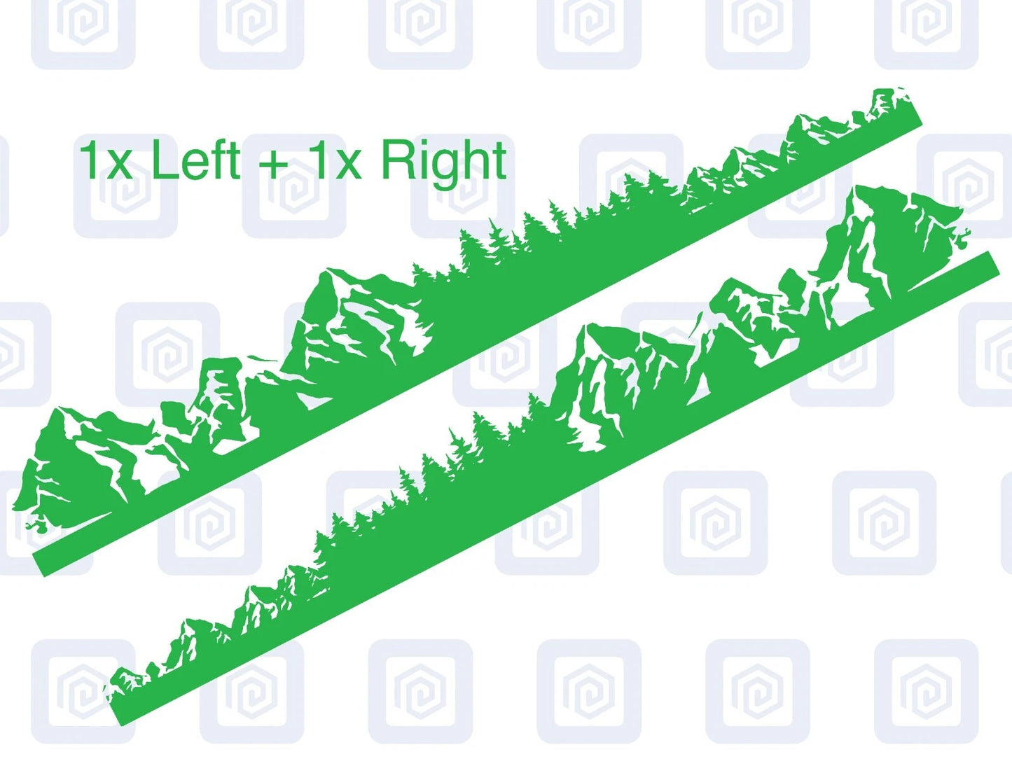 2x Mountain Range Side Stripe Vinyl Decals Camper Van Caravan Sticker Graphic