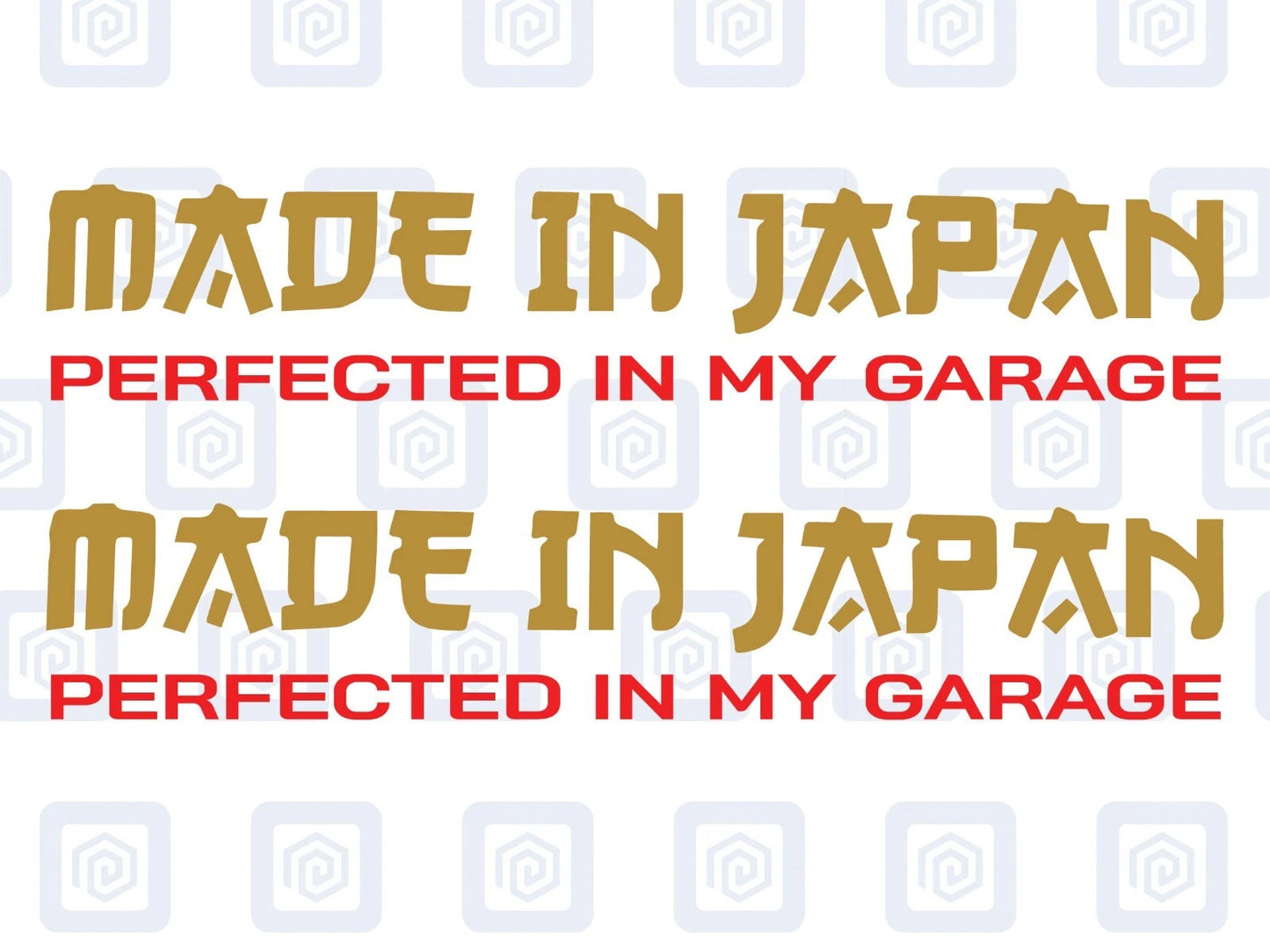 Made In Japan Garage JDM Sticker Decal 2 Colour Honda Mazda Toyota Nissan Suzuki
