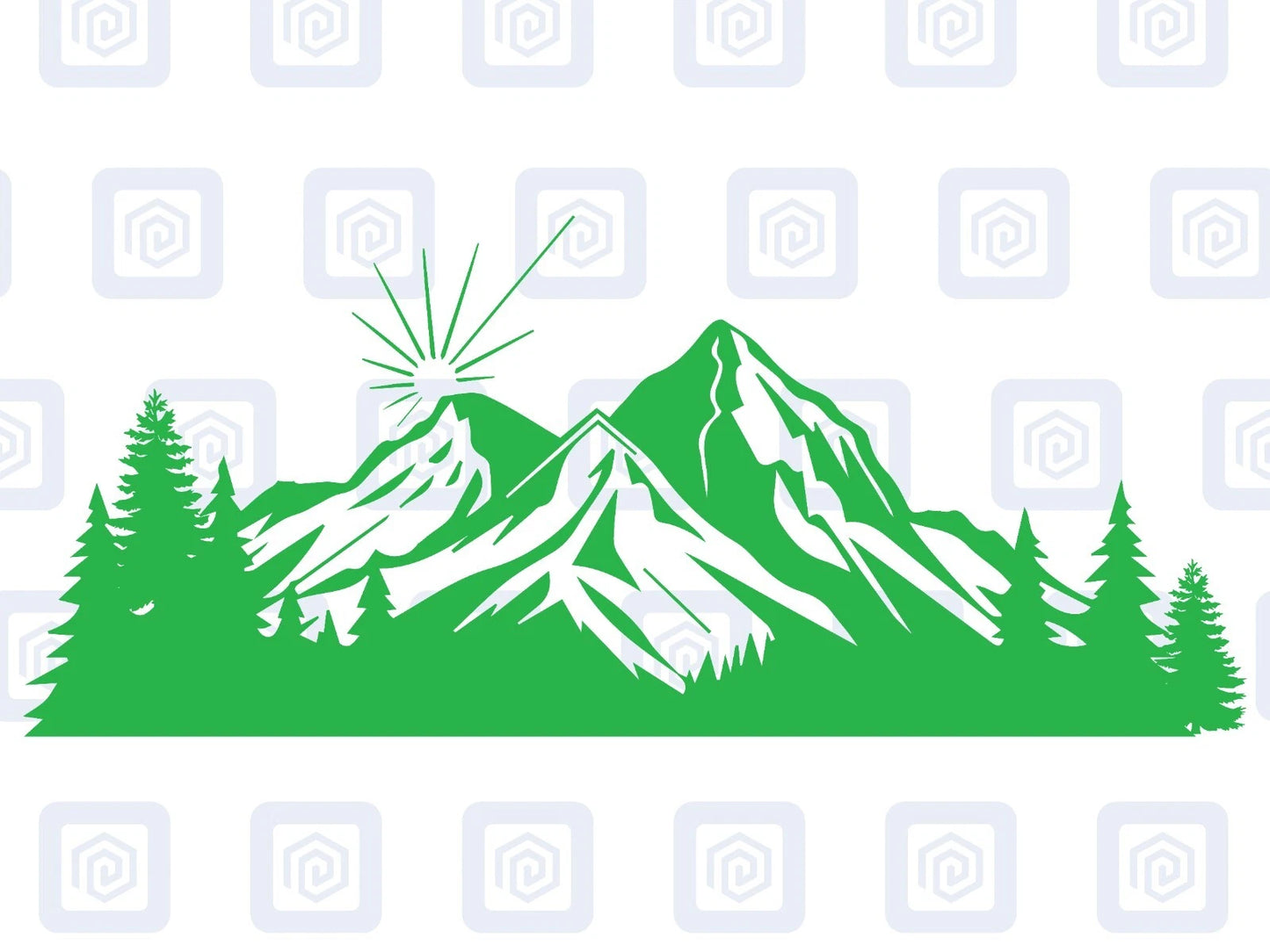 LARGE Mountain Forrest Hiking Lake Nature Vinyl Decal Camper Van Caravan Sticker