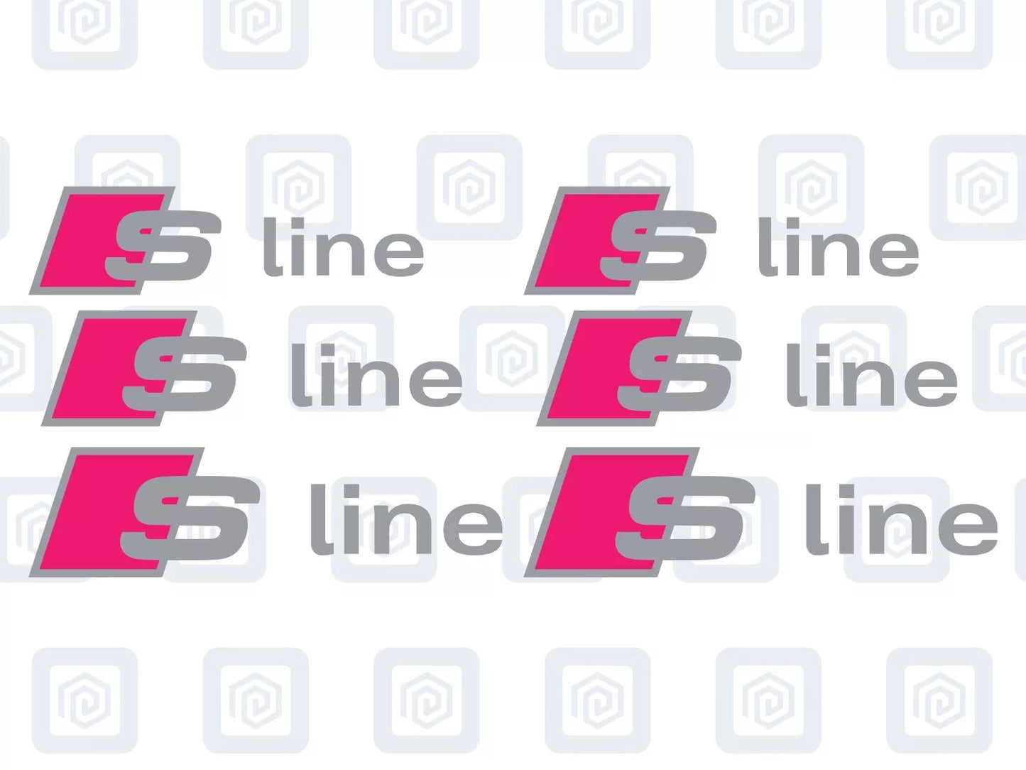 Audi S Line Brake Caliper Decals Fits A1 A3 A4 A5 A6 A7 TT sticker (set of 6)