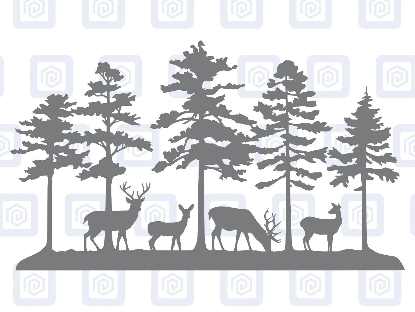 LARGE Forrest Deer Wood Fawn Decal Campervan Van Caravan Sticker Graphic