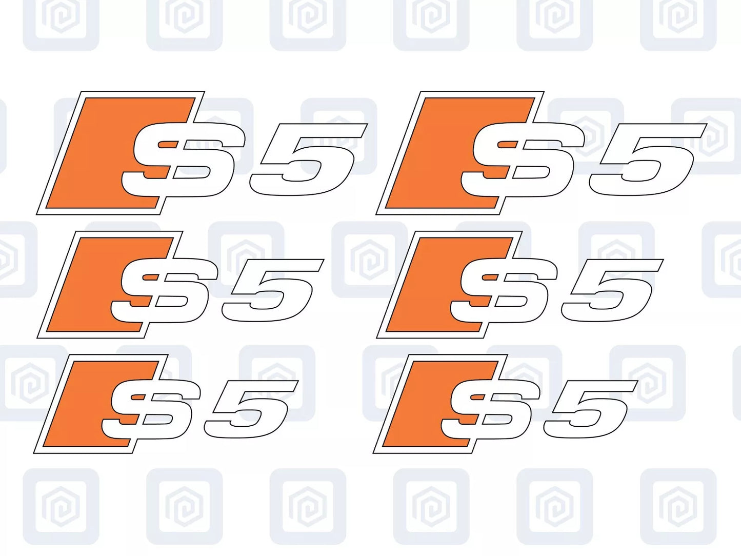 Audi S5 Brake Caliper Decals 2 Colour Fits A5 S5 RS5 5 High Temp Sticker Logos