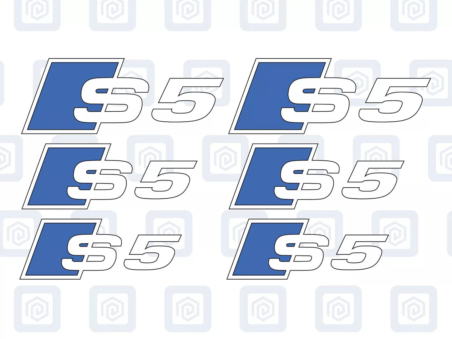 Audi S5 Brake Caliper Decals 2 Colour Fits A5 S5 RS5 5 High Temp Sticker Logos