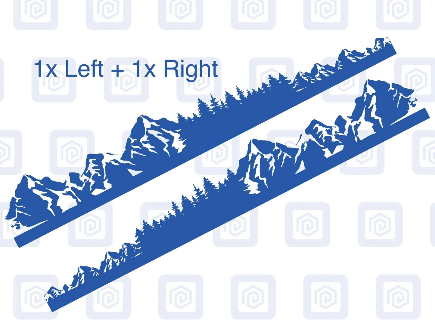 2x Mountain Range Side Stripe Vinyl Decals Camper Van Caravan Sticker Graphic