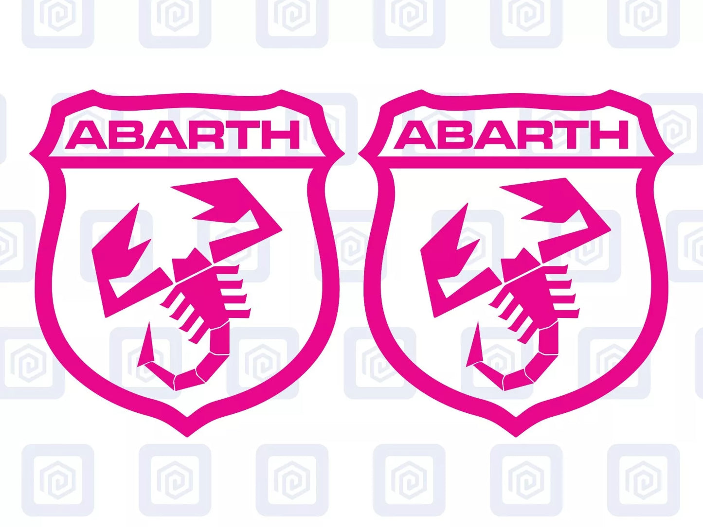 Fiat Abarth 500 595 695 Crest Scorpion Decal Sticker Pair (Set of 2)