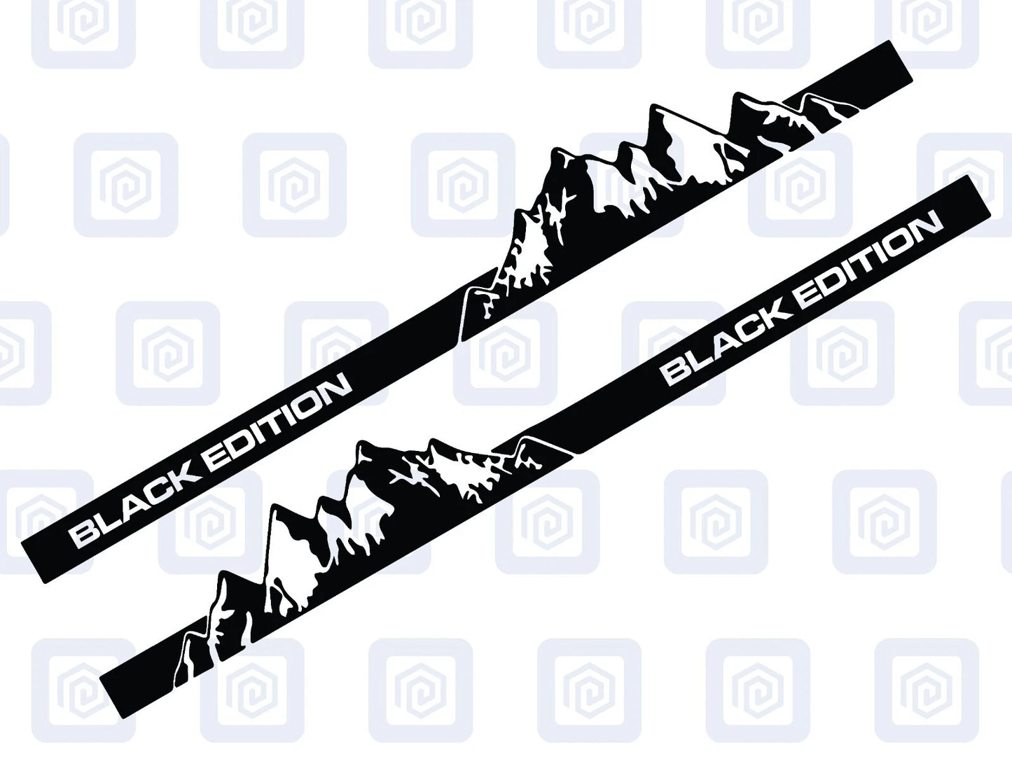Black Edition Full Side Vinyl Decals For Campervan Motorhome Sticker Graphic