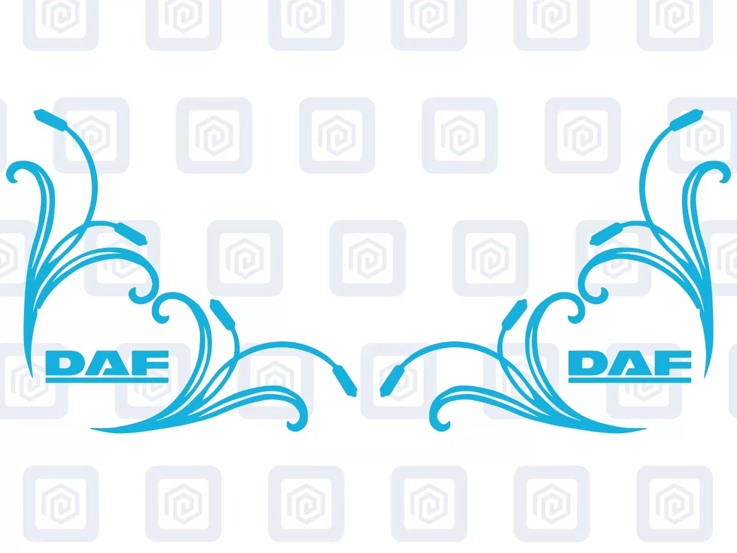 DAF Window Body Vinyl Decals For Truck Lorry XF XG XD XB CF LF Cab Pair x2