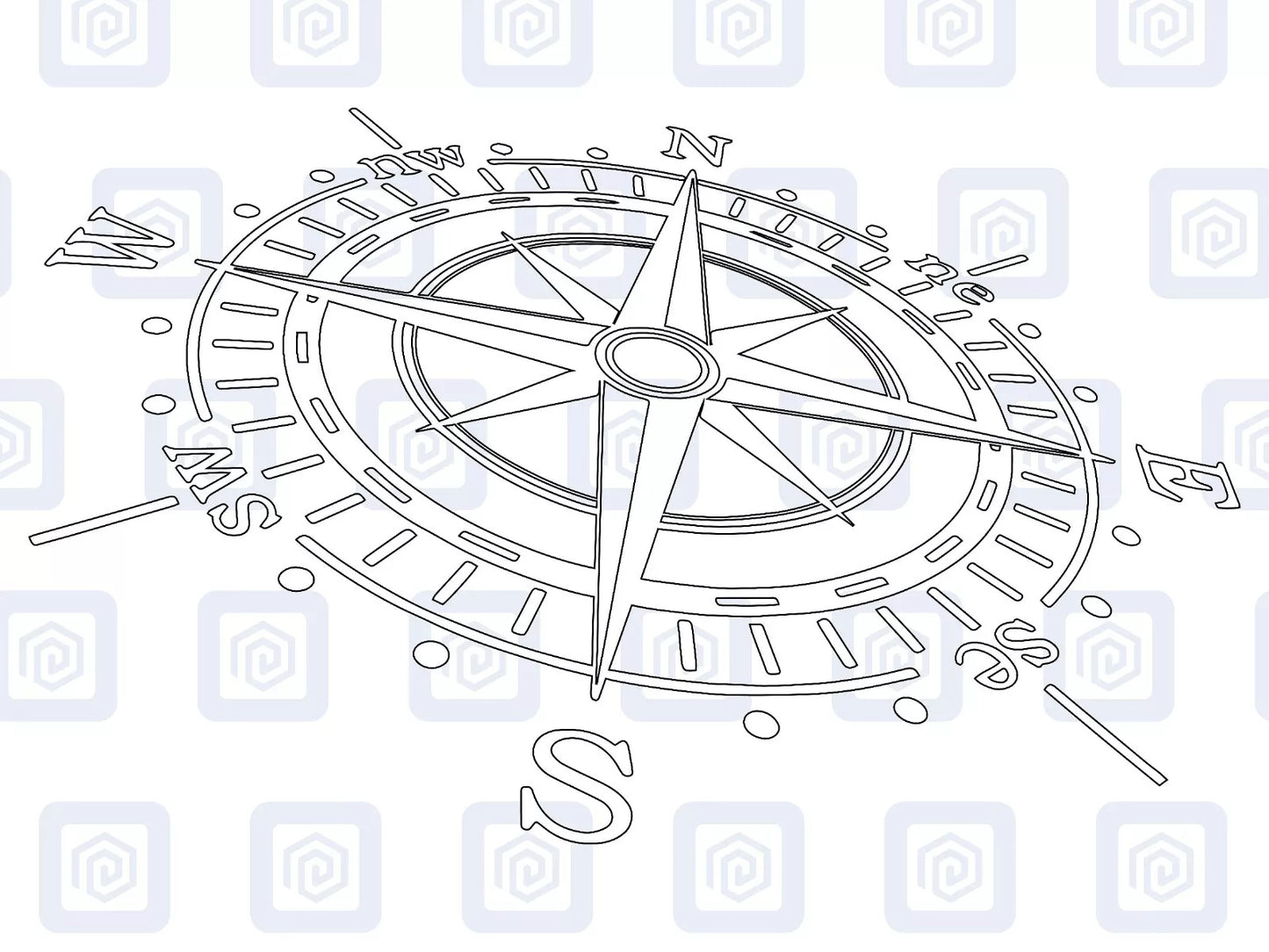 LARGE Compass Vinyl Decal For Campervan Van Caravan Sticker Graphic Camping
