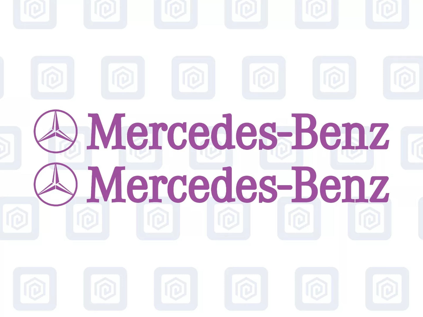 Mercedes Benz Side Skirt Style Vinyl Decal Sticker Logo x 2 AMG A B C E S CLASS