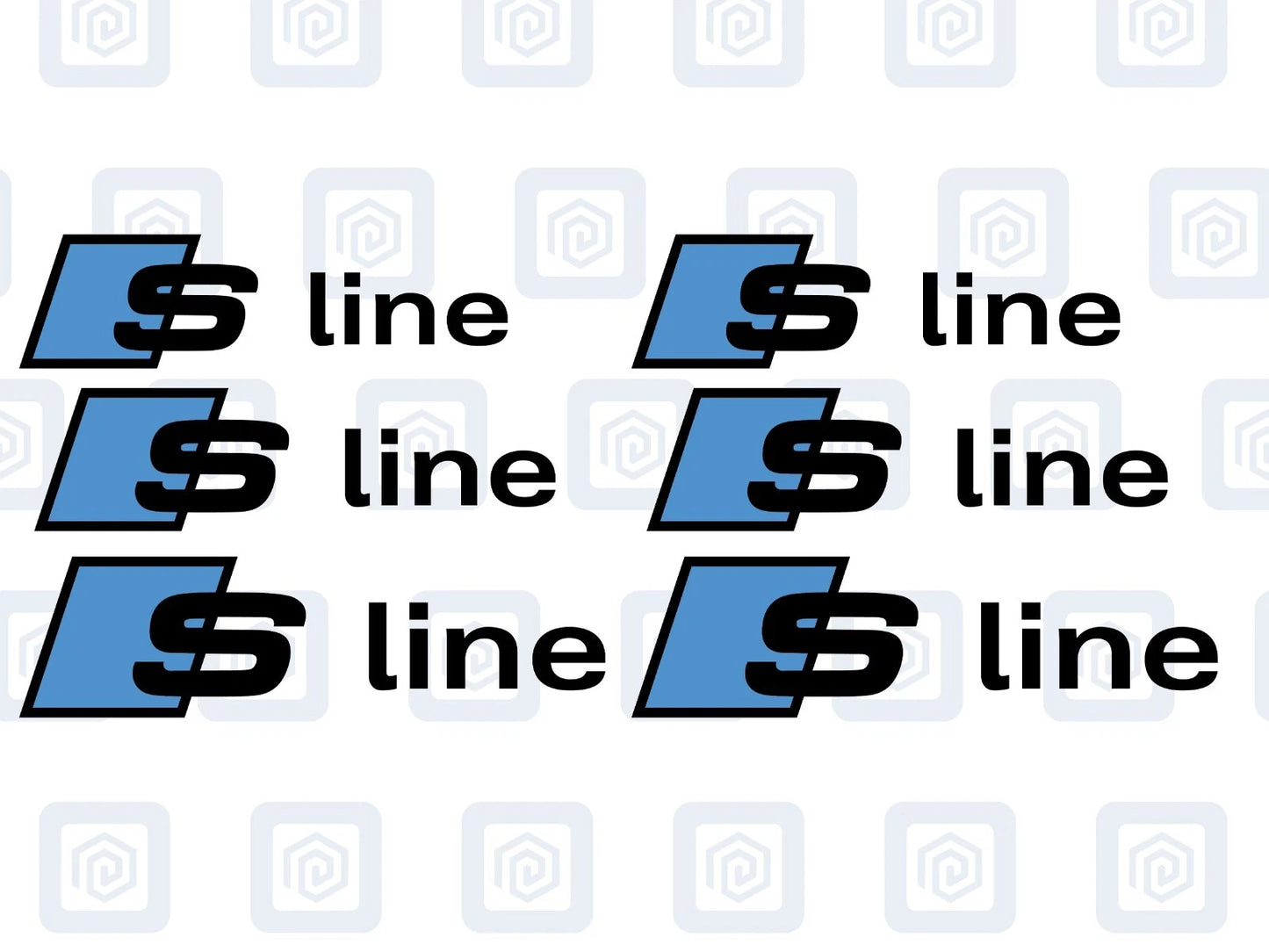 Audi S Line Brake Caliper Decal Fits A1 A3 A4 A5 A6 A7 sticker logo (set of 6)