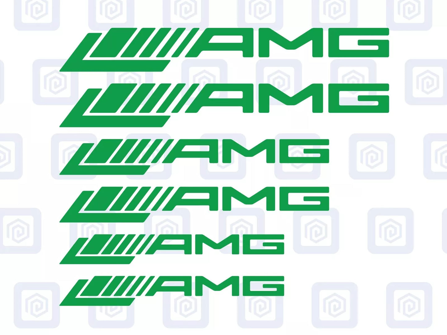 AMG Brake Caliper Decals sticker logos (set of 6)