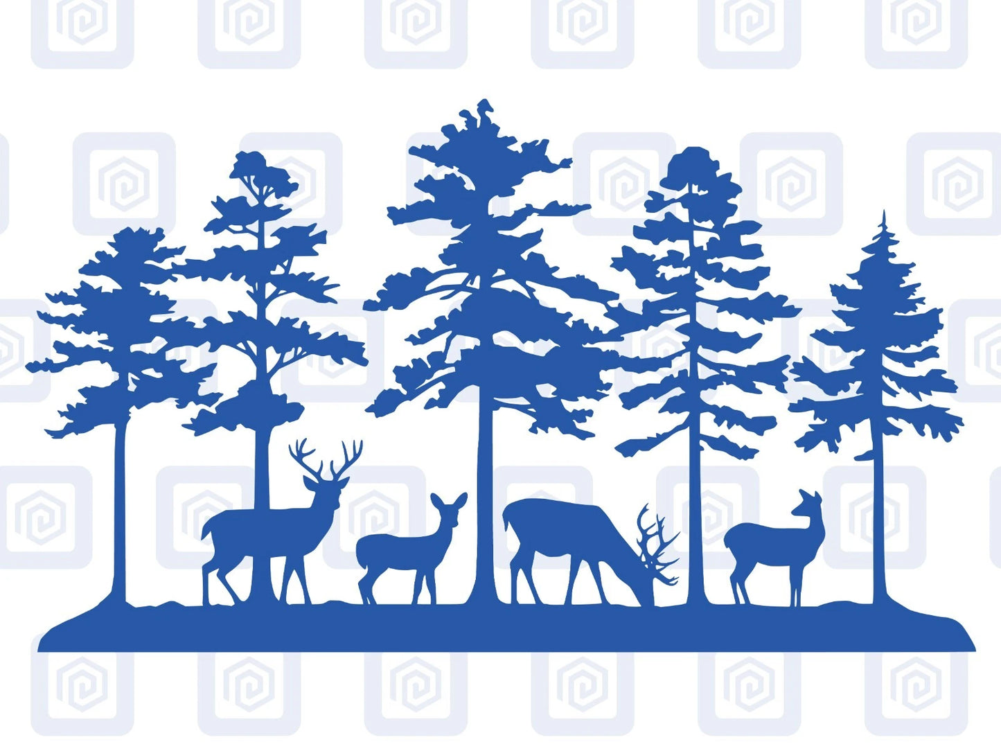 LARGE Forrest Deer Wood Fawn Decal Campervan Van Caravan Sticker Graphic