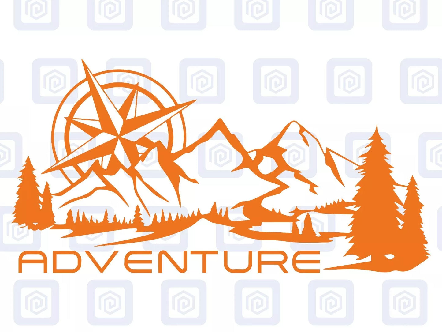 Adventure Mountain Wood Vinyl Decals For Camper Van Caravan Sticker Graphic