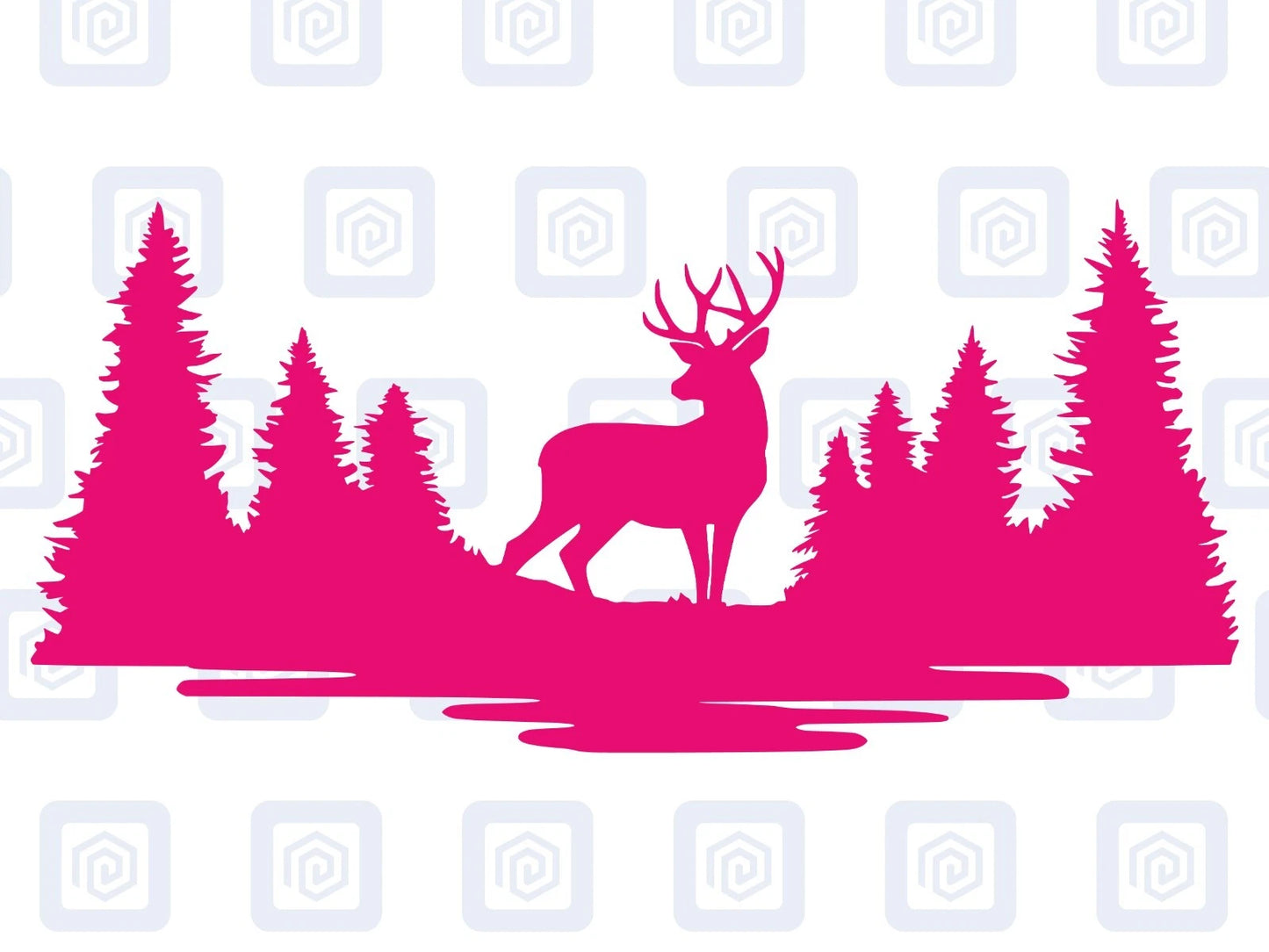 LARGE Deer Forrest Woodland Vinyl Decals For Camper Van Caravan Sticker Graphic