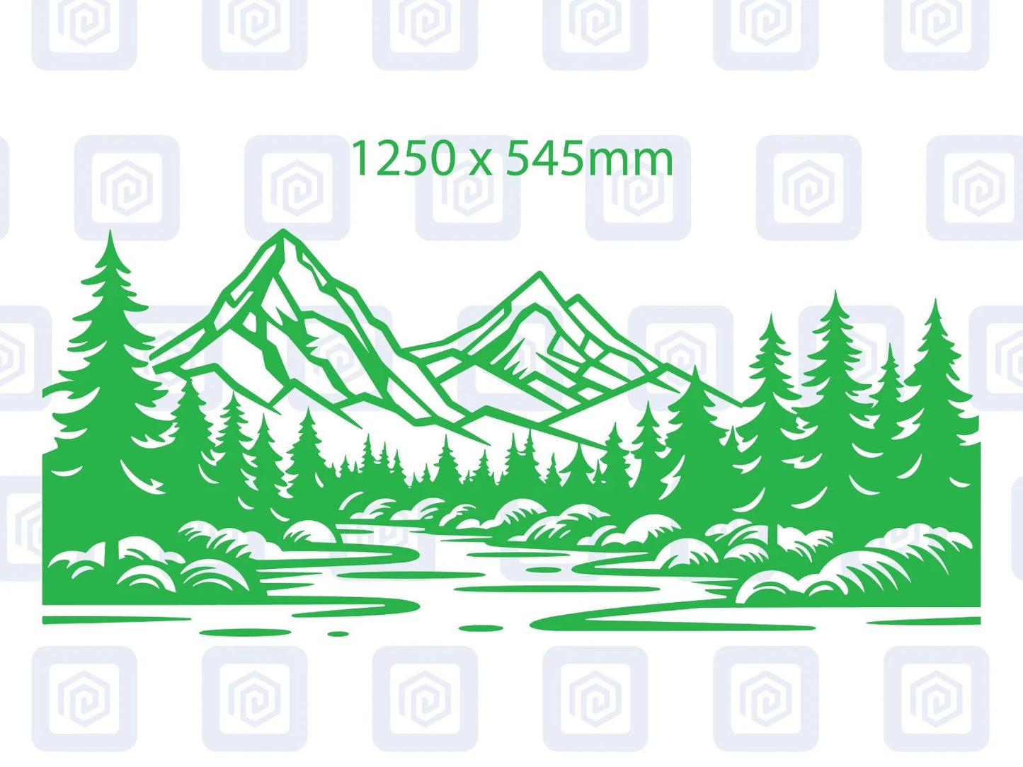 XL Mountain River Scenic Vinyl Decals For Camper Van Caravan Sticker Graphic