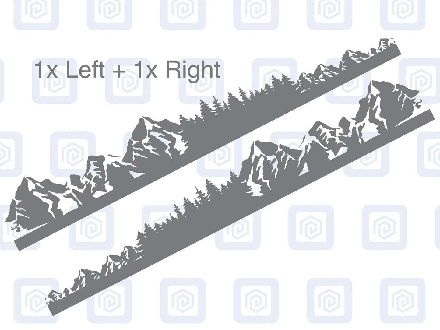 2x Mountain Range Side Stripe Vinyl Decals Camper Van Caravan Sticker Graphic