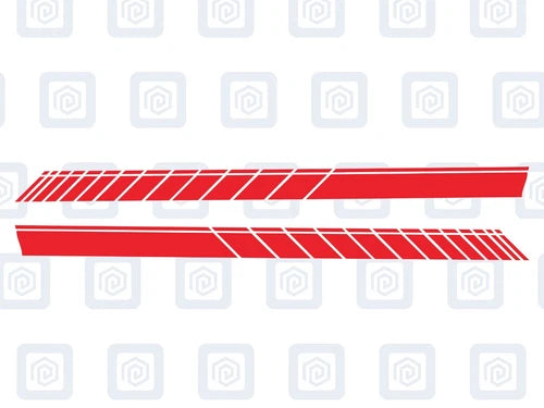 Mini Cooper S JCW One Racing Side Stripe Decal Sticker Pair (Set of 2)