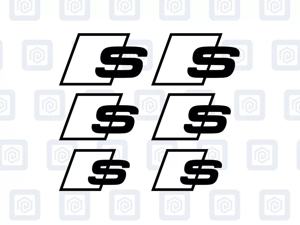 Audi S Brake Caliper Decals Fits A1 A3 A4 A5 A6 A7 sticker logos (set of 6)
