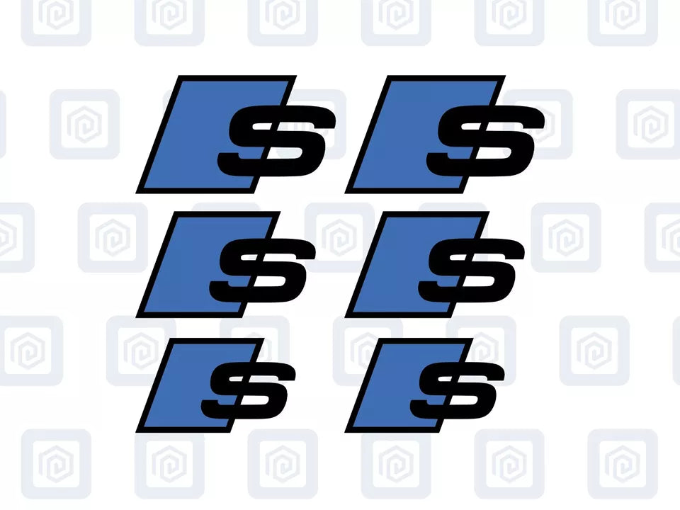 Audi S Brake Caliper Decals Fits A1 A3 A4 A5 A6 A7 sticker logos (set of 6)