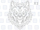 Wolf Head Vinyl Decals For Campervan Motorhome Caravan Sticker Graphic