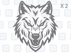 Wolf Head Vinyl Decals For Campervan Motorhome Caravan Sticker Graphic