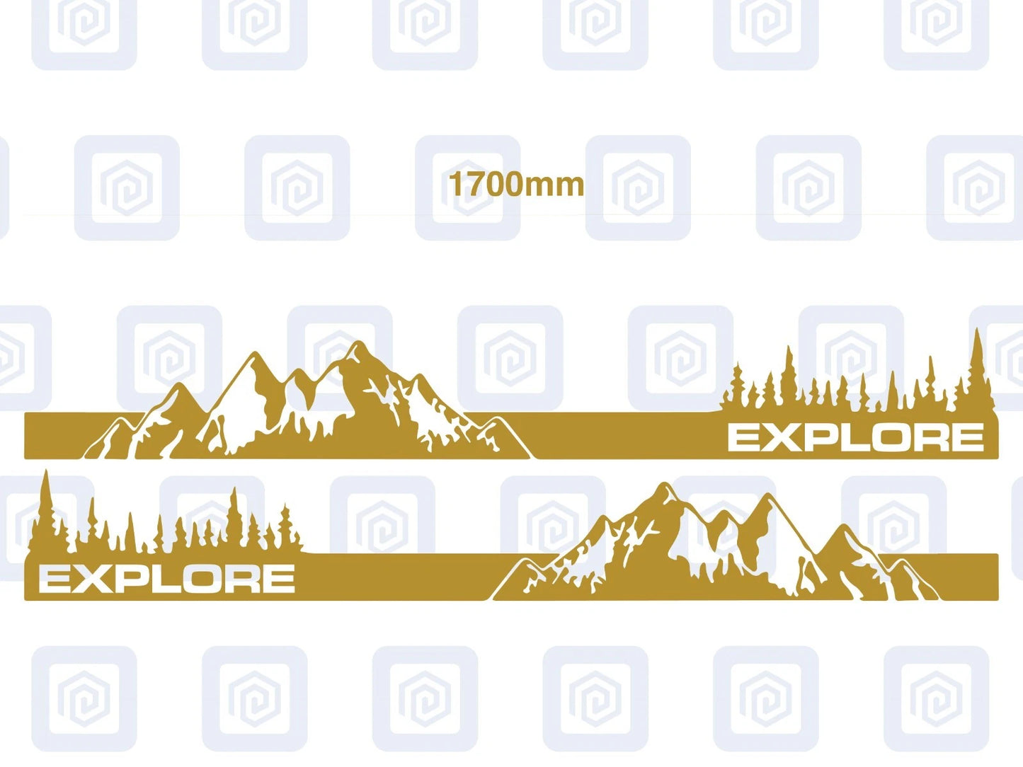 2.2m Explore Full Side Vinyl Decals For Campervan Motorhome Caravan Graphic Sill