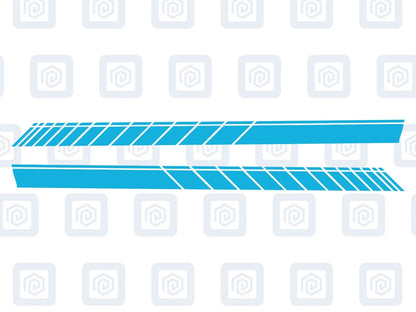 Mini Cooper S JCW One Racing Side Stripe Decal Sticker Pair (Set of 2)