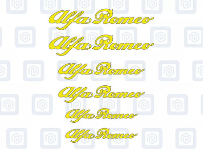 Alfa Romeo 6x Brake Caliper Decal Stickers Mito Giulia Stelvio Tonale High Temp