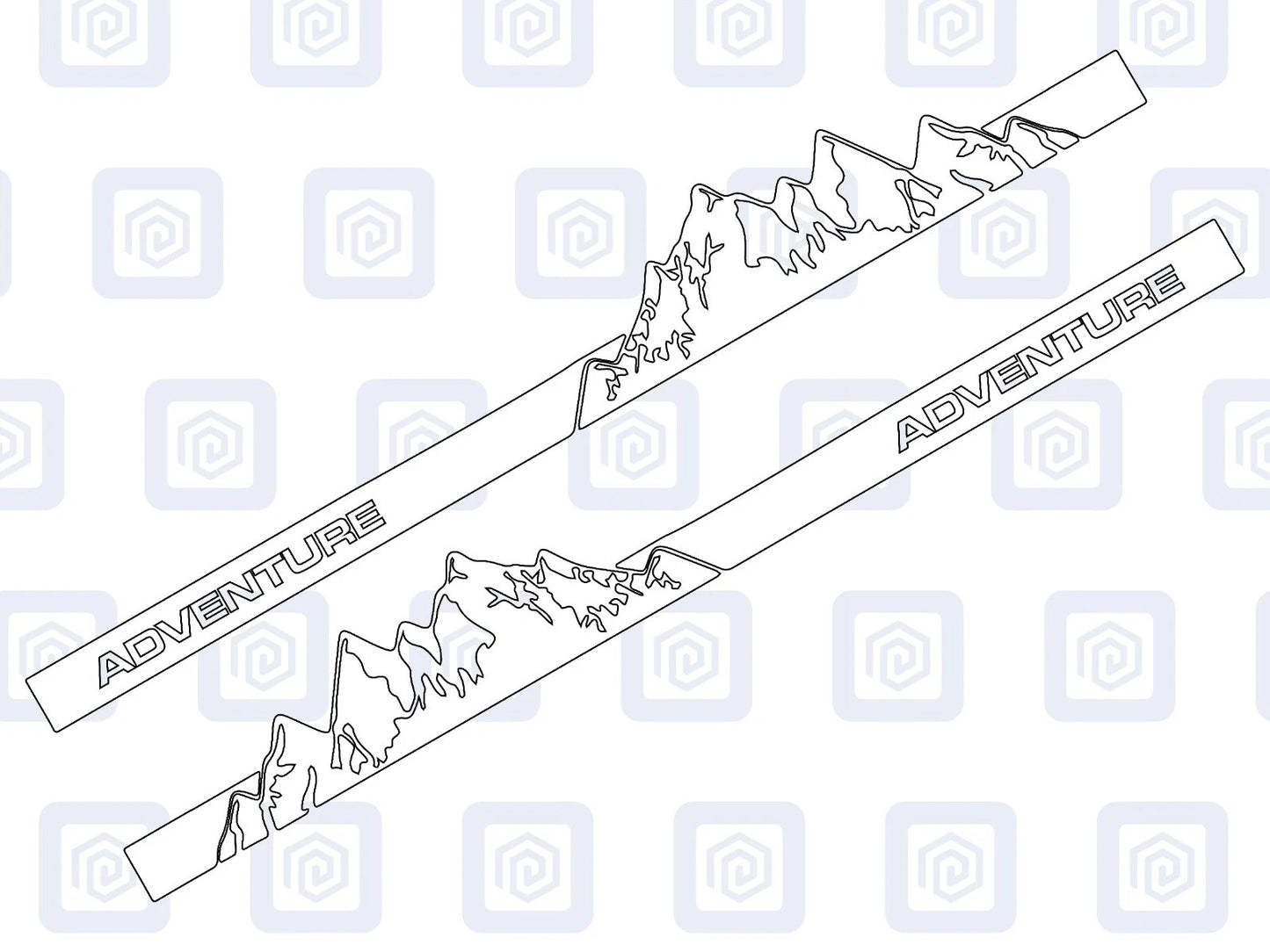 2.2m Adventure Full Side Vinyl Decals For Campervan Motorhome Caravan Graphic