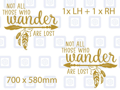 Not All Who Wander Are Lost Vinyl Decals For Camper Van Caravan Sticker Graphic