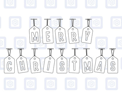 Merry Christmas Tags Letters Sticker Special Wall Art Vinyl Wall Sticker Decal
