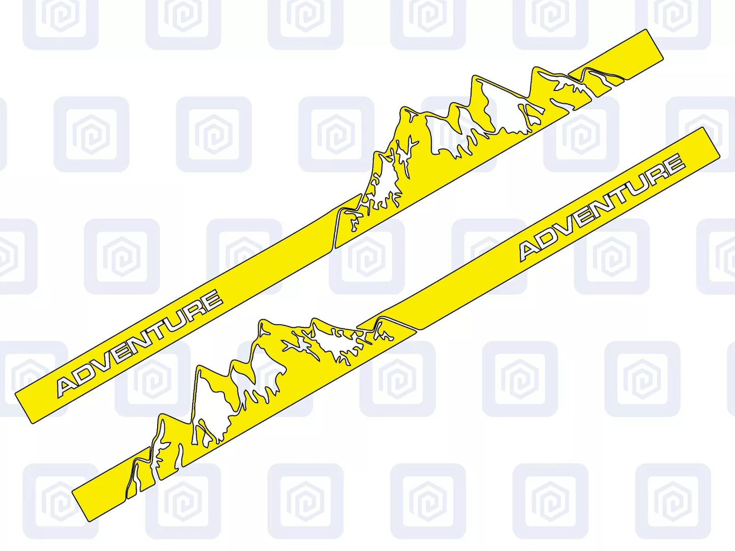 2.2m Adventure Full Side Vinyl Decals For Campervan Motorhome Caravan Graphic
