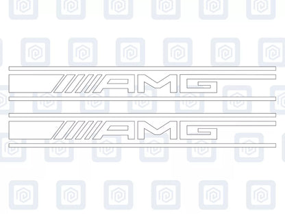Mercedes A45 Spoiler Style Vinyl Decal Sticker Logo x 2 AMG A B C E S CLASS