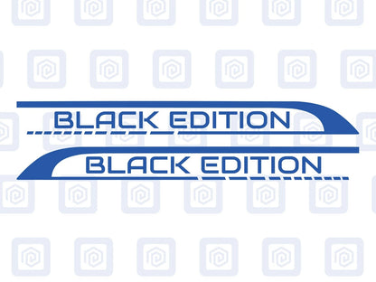 Black Edition Side Graphics Vinyl Decal For Camper Van Caravan Motorhome Sticker