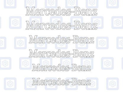Mercedes Benz Style Brake Caliper Decals Stickers AMG A45 C63 (x 6) Straight