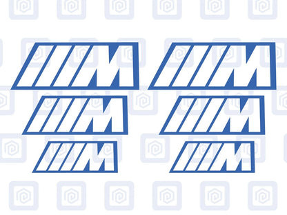 BMW M Sport Hollow Brake Caliper Decals Fits BMW sticker logos (set of 6)