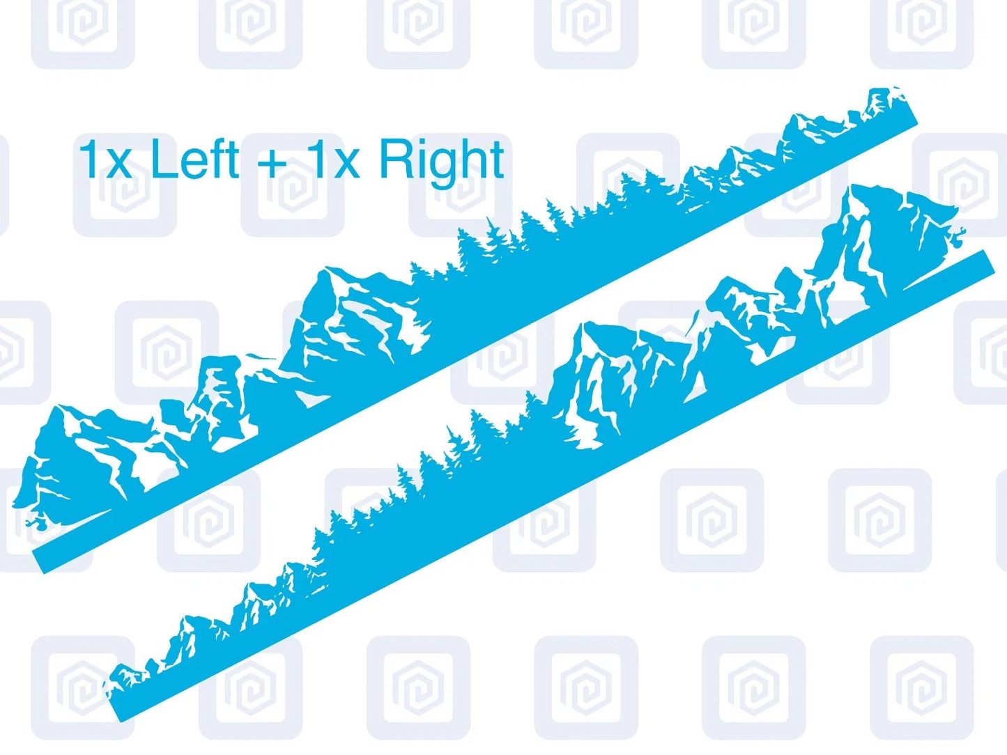 2x Mountain Range Side Stripe Vinyl Decals Camper Van Caravan Sticker Graphic