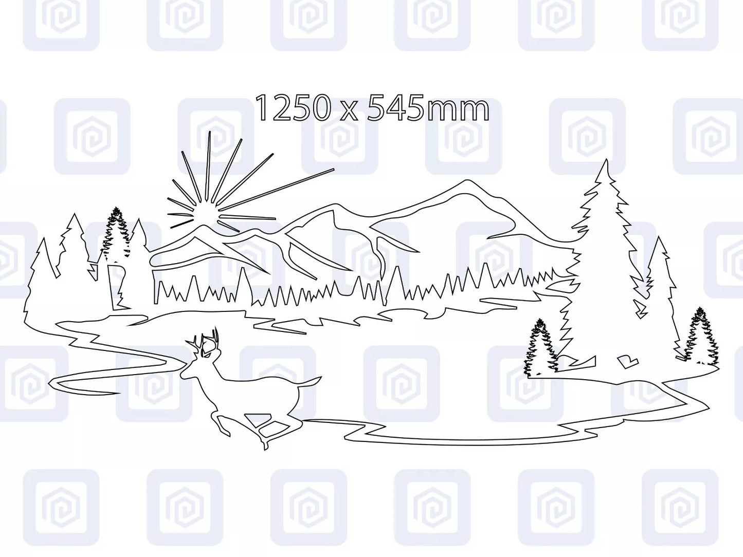 XL Mountain Lake Side Scenic Vinyl Decals For Camper Van Caravan Sticker Graphic