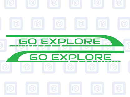 Go Explore Side Graphics Vinyl Decal For Camper Van Caravan Motorhome Sticker