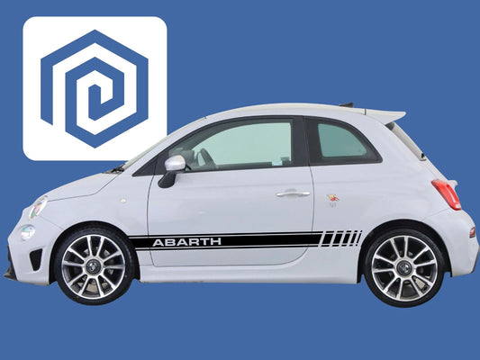 Fiat Abarth 500 595 695 Side Stripe Decal Sticker (Set of 2) Twin Air Sport Pop