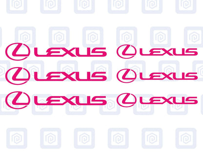 Lexus Brake Caliper Decals Sticker Logos (set of 6) RZ RC ES LS GS IS RX NX GX