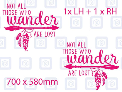 Not All Who Wander Are Lost Vinyl Decals For Camper Van Caravan Sticker Graphic
