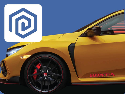 Honda Door Vinyl Decals Fits Civic Accord CRV CRZ CRX TYPE R TYPE S x 2