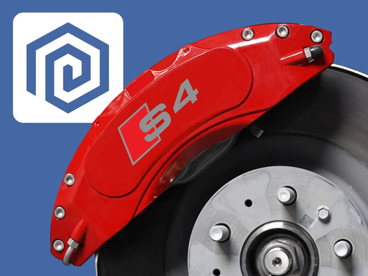 S4 Brake Caliper Decals 2 Colour Fits A4 S4 B7 B8 B9 sticker logos (set of 6)